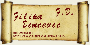 Filipa Dimčević vizit kartica